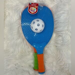 Play Day Pickleball Paddle Set - Blue & Orange